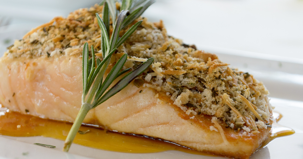 Baked Crusted Salmon With Rosemary Minutes Recipe