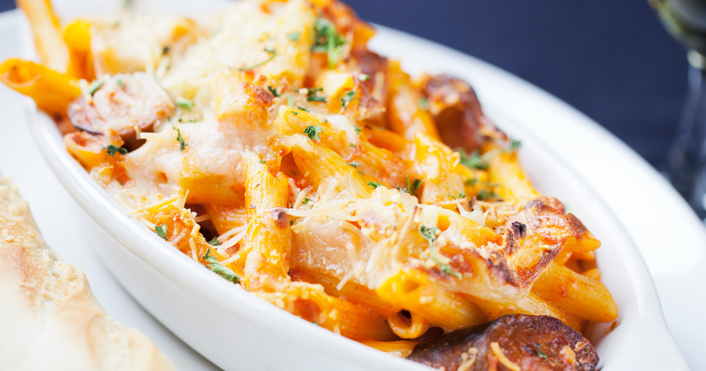 Cheesy Baked Pasta with Italian Sausage (30 Minutes) Recipe