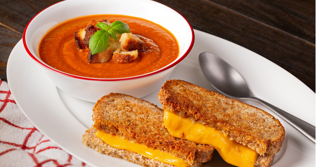 Tomato Basil Soup And Grilled Cheese 30 Minutes Recipe