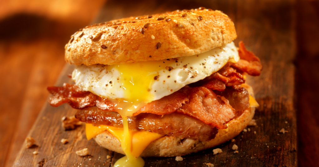 Bacon, Egg, And Cheese Bagel Sandwich (25 Minutes) Recipe