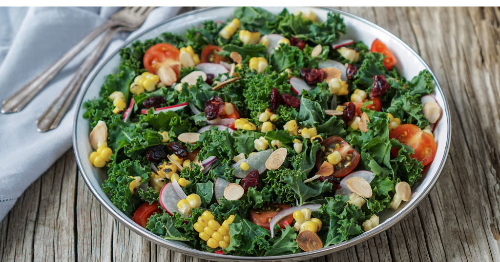 Chopped Kale Salad with Grilled Corn and Cranberries (25 Minutes) Recipe