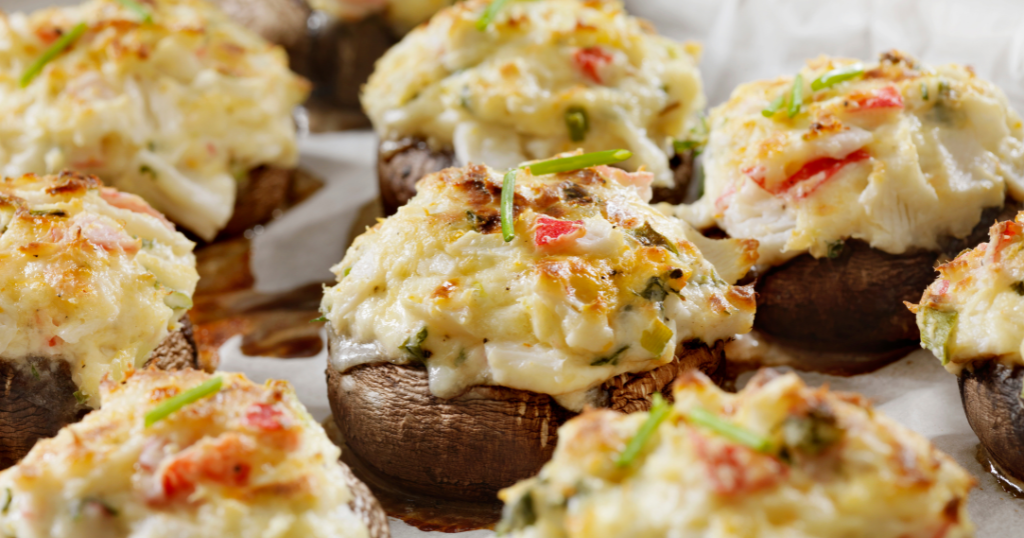 Creamy Crab Stuffed Portobello Mushrooms (25-30 Minutes) Recipe