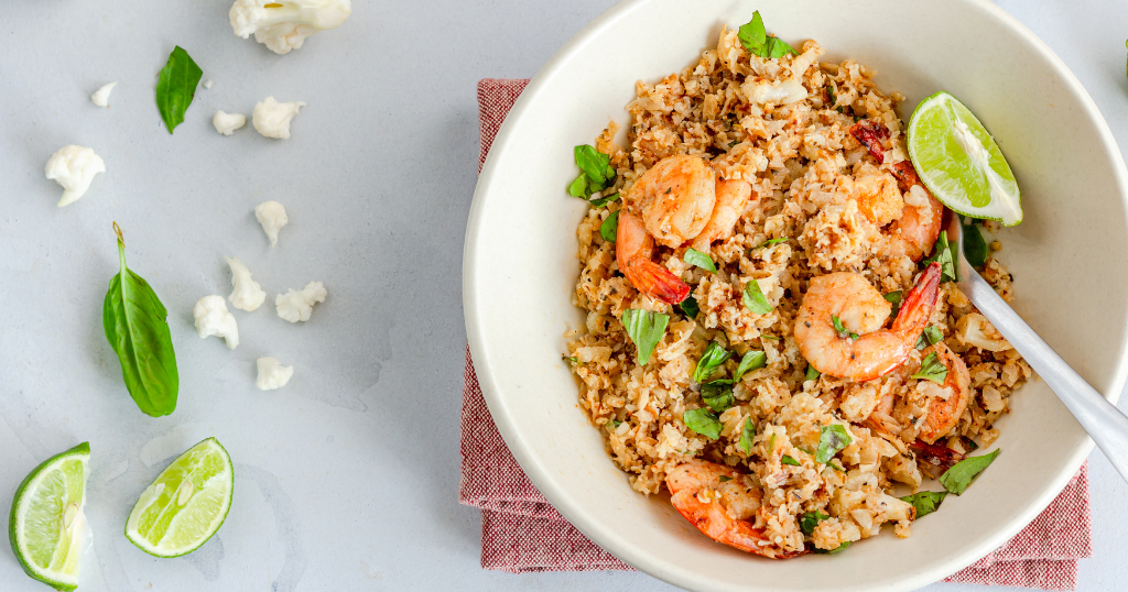 Shrimp and Cauliflower Fried Rice with Lemon and Basil (30 Minutes) Recipe
