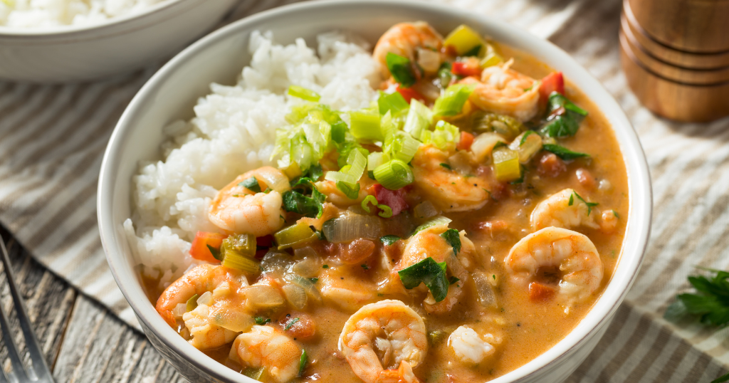 Spicy Cajun Shrimp Etouffee with Rice (30 Minutes) Recipe