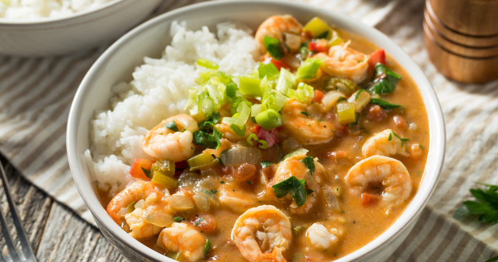 Spicy Cajun Shrimp Etouffee With Rice (30 Minutes) Recipe