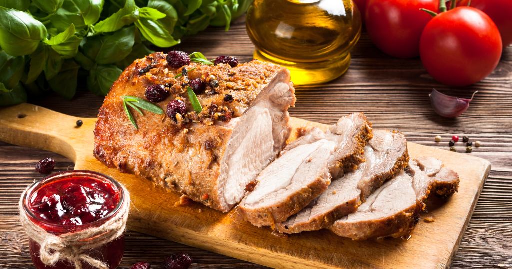 Rosemary Baked Pork Loin With Cranberry Walnut Rub 1 Hour 35 Mins Recipe