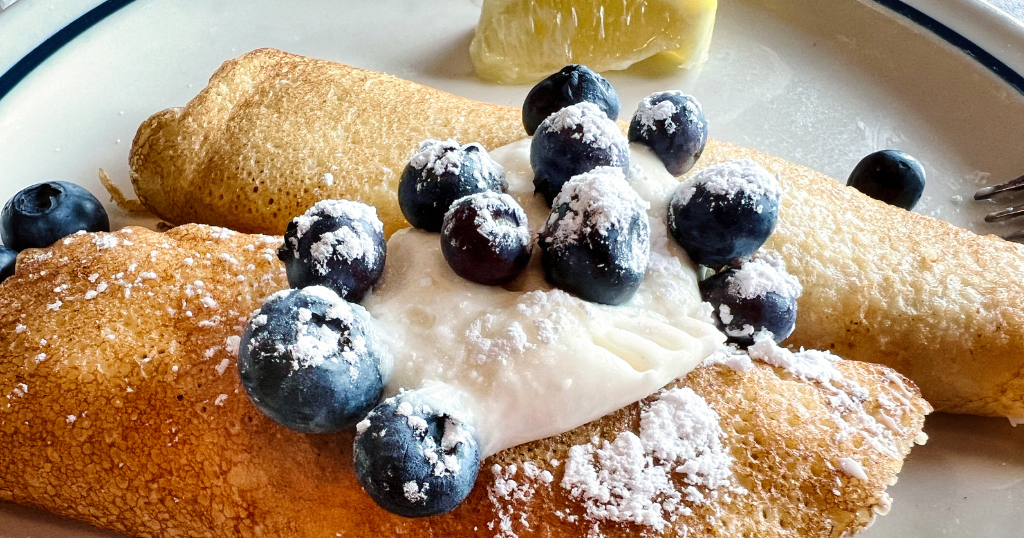 Lemon Ricotta Crepes With Fresh Blueberries And Whipped Cream 35 Minutes Recipe