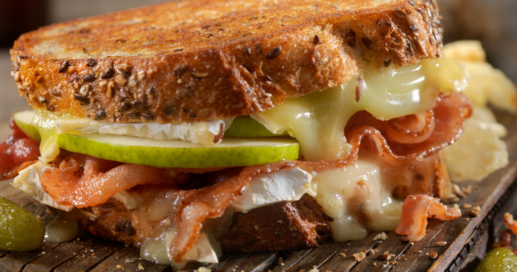 Toasted Brie, Pear, and Bacon Sourdough Sandwich (25 Minutes) Recipe