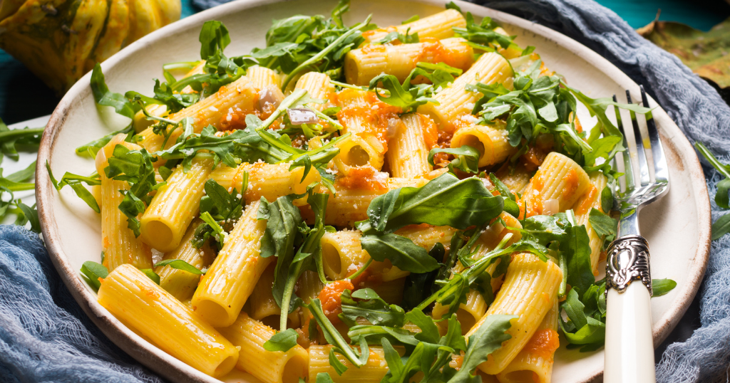 Pumpkin and Arugula Penne with Parmesan (32 Minutes) Recipe